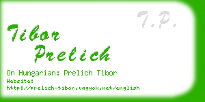 tibor prelich business card